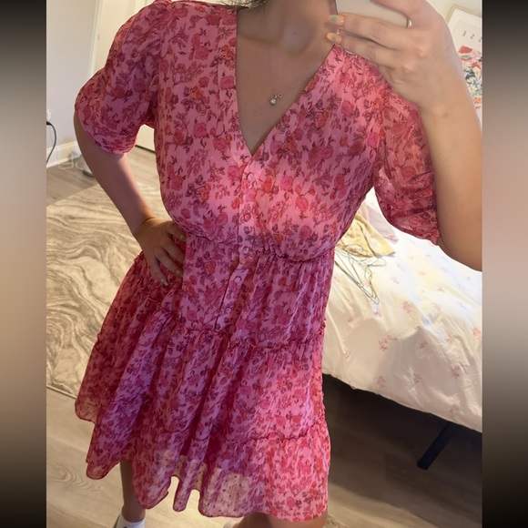 Taylor floral pink dress midi - Picture 9 of 10